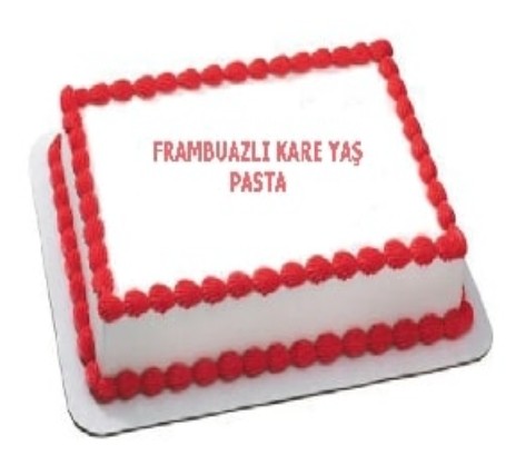 Düz Sade 45 Kişilik Frambuazlı Yaş Pasta